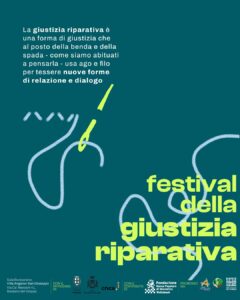 Presentazione festival della giustizia riparativa - pagina 1 Prima pagina del volantino di presentazione del "Festival della giustizia riparativa"