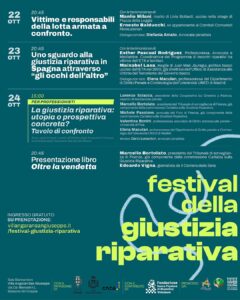 Presentazione festival della giustizia riparativa - pagina 2 Seconda pagina del volantino di presentazione del "Festival della giustizia riparativa"