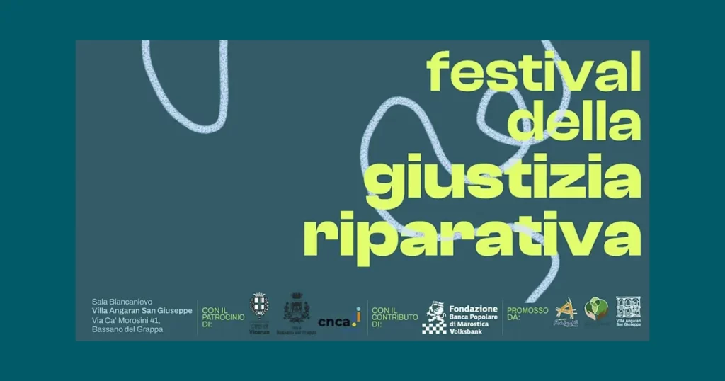 Locandina del Festival della giustizia riparativa a Bassano del Grappa, ottobre 2024.
