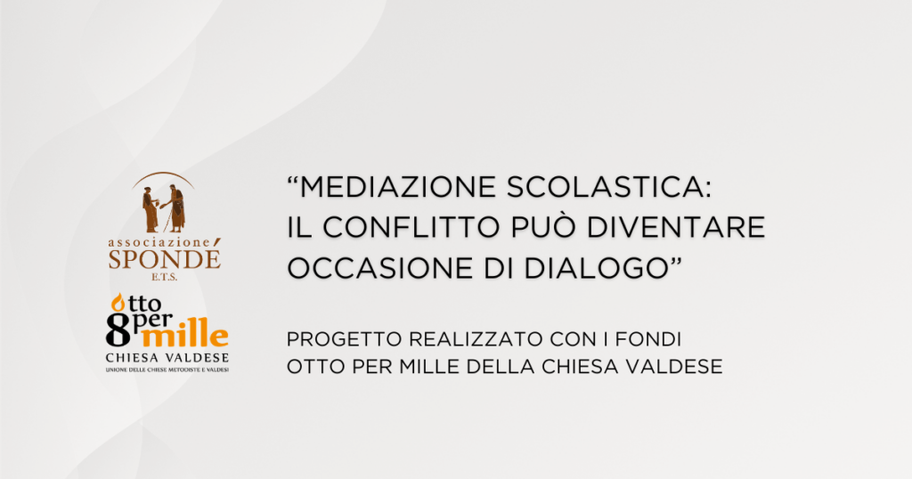 Progetto di mediazione scolastica per trasformare il conflitto in dialogo promosso da Associazione Spondé
